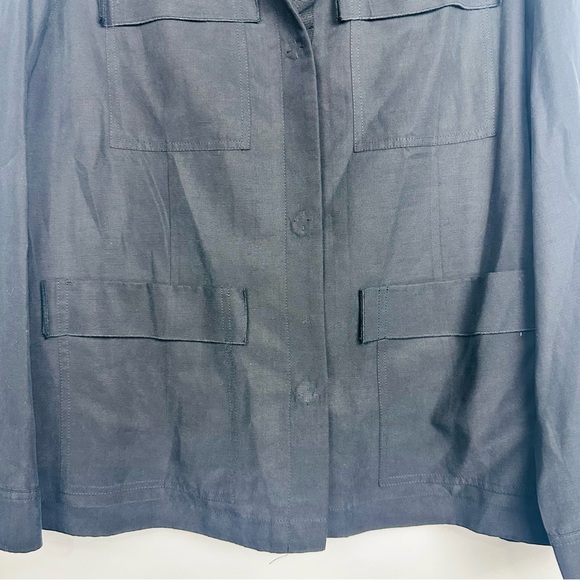 Kobi Halperin Black Starr Snap-Front Military Utility Shirt Jacket Size Large - Picture 5 of 11